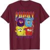 imageFurby Vintage Classic World Tour Rainbow Neon Rock Poster TShirtBurgundy