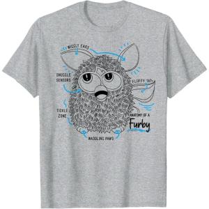 imageFurby Anatomy Of A Furby Retro Textbook Diagram TShirtHeather Grey