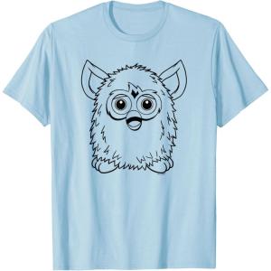 imageFurby Classic Toy Outline Vintage Smiling Portrait TShirtBaby Blue
