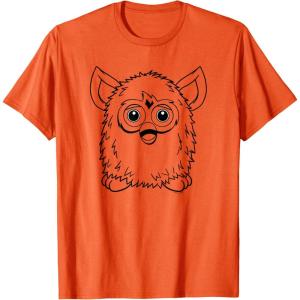 imageFurby Classic Toy Outline Vintage Smiling Portrait TShirtOrange