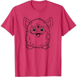 imageFurby Classic Toy Outline Vintage Smiling Portrait TShirtRed Heather