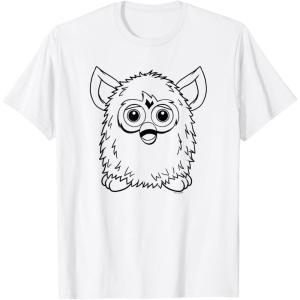 imageFurby Classic Toy Outline Vintage Smiling Portrait TShirtWhite