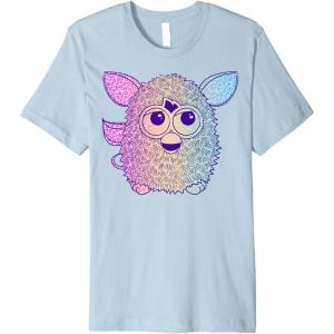 imageFurby Retro Neon Gradient Big Cute Portrait Premium TShirtBaby Blue