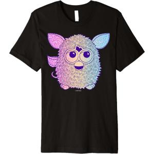 imageFurby Retro Neon Gradient Big Cute Portrait Premium TShirtBlack