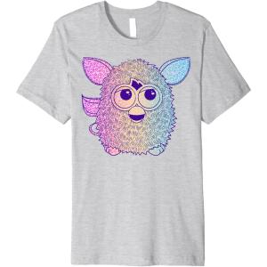 imageFurby Retro Neon Gradient Big Cute Portrait Premium TShirtHeather Grey