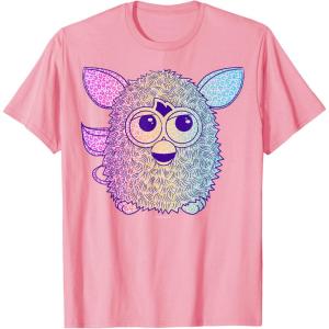 imageFurby Retro Neon Gradient Big Cute Portrait TShirtPink