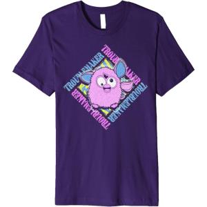 imageFurby Troublemaker Retro Box Up Portrait Premium TShirtPurple