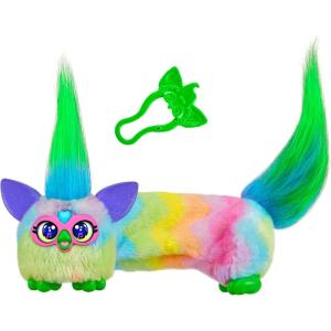 imageFURBY DJ Furblets CanDeeSwirl Mini Electronic Plush Toy with Funny Stretchable Sound Effects ampamp Music Speaks Furbish Pink Blue ampamp PurpleDJ Furblet