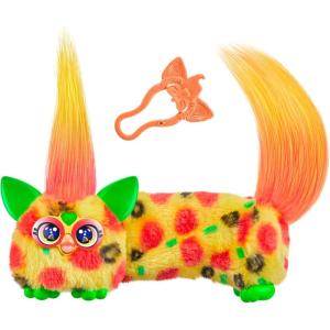 imageFURBY DJ Furblets PeppOhRoni Mini Electronic Plush Toy with Funny Stretchable Sound Effects ampamp Music Speaks Furbish Pizza Colors
