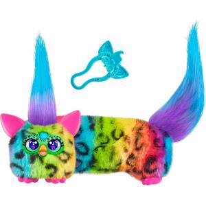 imageFURBY DJ Furblets RainBowKat Mini Electronic Plush Toy with Funny Stretchable Sound Effects ampamp Music Speaks Furbish MulticolorDJ Furblet