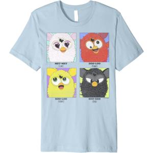 imageFurby Different Emotions Vintage Box Up Premium TShirtBaby Blue