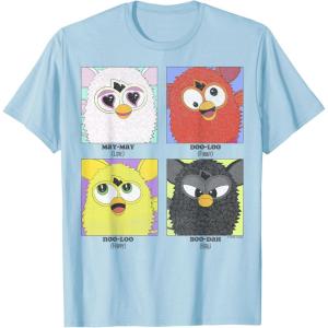 imageFurby Different Emotions Vintage Box Up TShirtBaby Blue