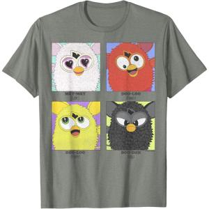imageFurby Different Emotions Vintage Box Up TShirtOlive Heather