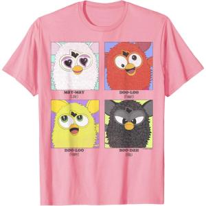 imageFurby Different Emotions Vintage Box Up TShirtPink