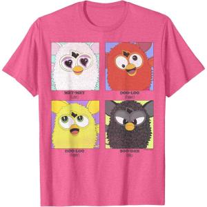 imageFurby Different Emotions Vintage Box Up TShirtPink Heather