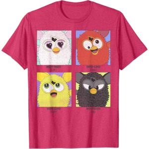 imageFurby Different Emotions Vintage Box Up TShirtRed Heather