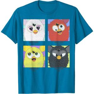 imageFurby Different Emotions Vintage Box Up TShirtSapphire Blue