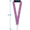 imageBuckleDown Furby Lanyard Furby Icons Collage Purples Orange Pinks Elastic