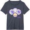 imageFurby Big Cute Face Big Chest Frame Logo TShirtHeather Blue