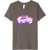 imageFurby Club Furby Colorful Gradient Furry Logo Premium TShirtAsphalt Grey