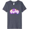 imageFurby Club Furby Colorful Gradient Furry Logo Premium TShirtHeather Blue