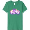 imageFurby Club Furby Colorful Gradient Furry Logo Premium TShirtKelly Green