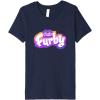 imageFurby Club Furby Colorful Gradient Furry Logo Premium TShirtNavy Blue