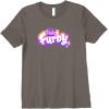 imageFurby Club Furby Colorful Gradient Musical Notes Furry Logo Premium TShirtAsphalt Grey