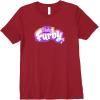 imageFurby Club Furby Colorful Gradient Musical Notes Furry Logo Premium TShirtCranberry Red