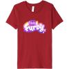 imageFurby Club Furby Colorful Gradient Musical Notes Furry Logo Premium TShirtCranberry Red