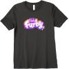 imageFurby Club Furby Colorful Gradient Musical Notes Furry Logo Premium TShirtDark Heather Grey