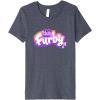 imageFurby Club Furby Colorful Gradient Musical Notes Furry Logo Premium TShirtHeather Blue
