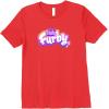 imageFurby Club Furby Colorful Gradient Musical Notes Furry Logo Premium TShirtRed