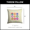 imageNorthwest Throw Pillow Square Furby DoodleCartoon Floral