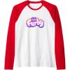 imageFurby Club Furby Colorful Gradient Furry Logo Raglan Baseball TeeRedWhite