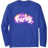 imageFurby Club Furby Colorful Gradient Musical Notes Furry Logo Long Sleeve TShirtRoyal Blue