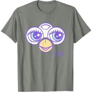 imageFurby Big Cute Face Big Chest Frame Logo TShirtOlive Heather