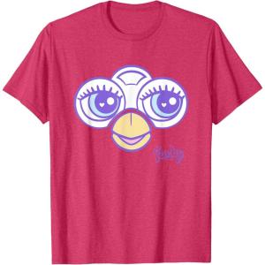 imageFurby Big Cute Face Big Chest Frame Logo TShirtRed Heather