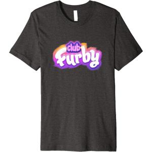imageFurby Club Furby Colorful Gradient Furry Logo Premium TShirtDark Heather Grey