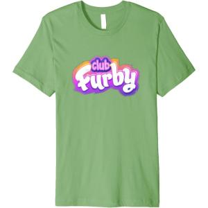 imageFurby Club Furby Colorful Gradient Furry Logo Premium TShirtGrass Green