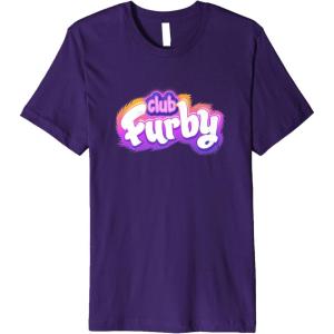 imageFurby Club Furby Colorful Gradient Furry Logo Premium TShirtPurple