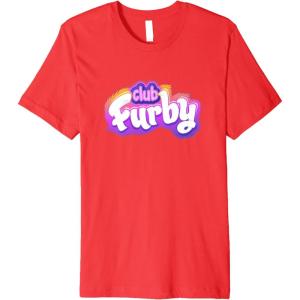 imageFurby Club Furby Colorful Gradient Furry Logo Premium TShirtRed