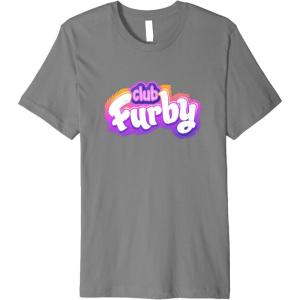 imageFurby Club Furby Colorful Gradient Furry Logo Premium TShirtSlate Grey