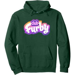 imageFurby Club Furby Colorful Gradient Furry Logo Pullover HoodieDark Green