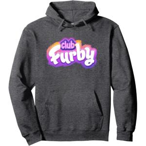 imageFurby Club Furby Colorful Gradient Furry Logo Pullover HoodieDark Heather Grey