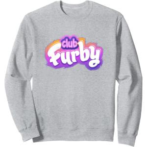 imageFurby Club Furby Colorful Gradient Furry Logo SweatshirtHeather Grey