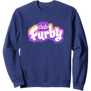 imageFurby Club Furby Colorful Gradient Furry Logo SweatshirtNavy Blue
