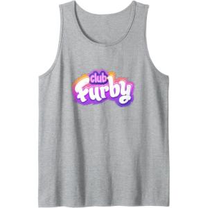 imageFurby Club Furby Colorful Gradient Furry Logo Tank TopHeather Grey