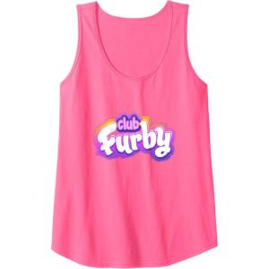 imageFurby Club Furby Colorful Gradient Furry Logo Tank TopNeon Pink