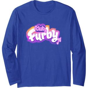 imageFurby Club Furby Colorful Gradient Musical Notes Furry Logo Long Sleeve TShirtRoyal Blue